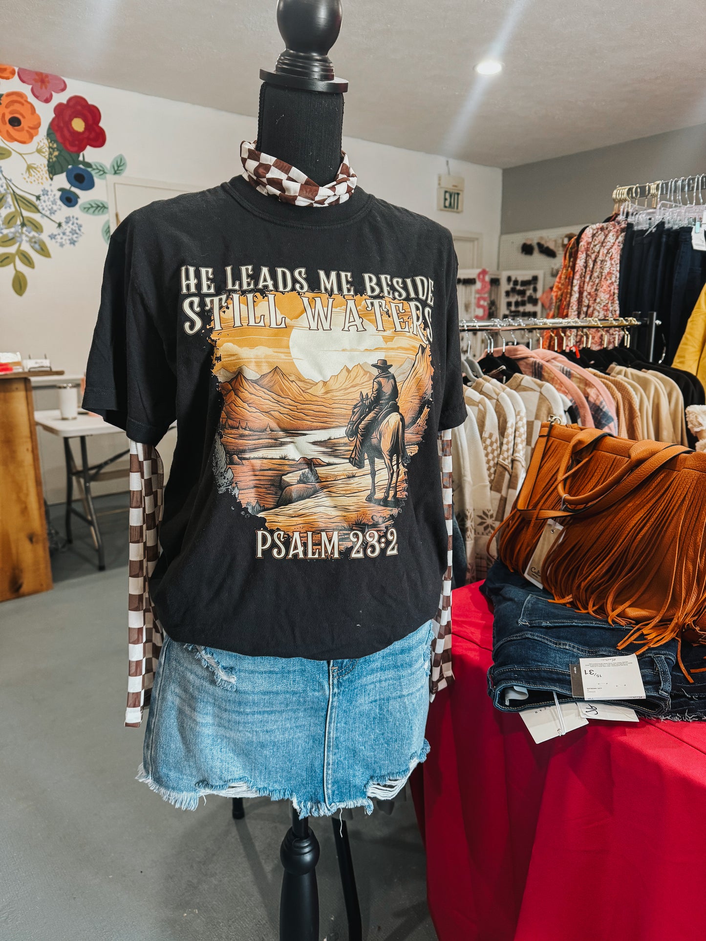 He Leads Me Tee