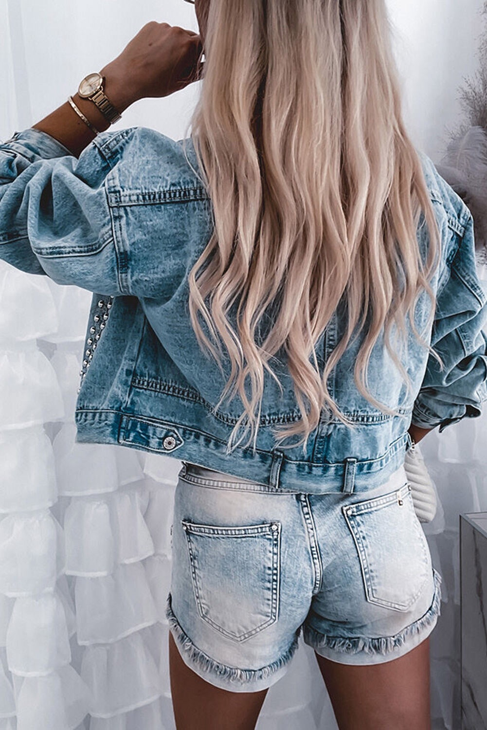 Studded denim jacket