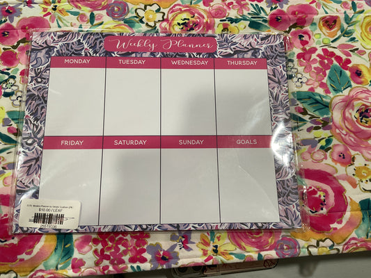 Weekly planner pad leaf