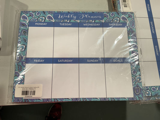 Weekly planner pad paisley