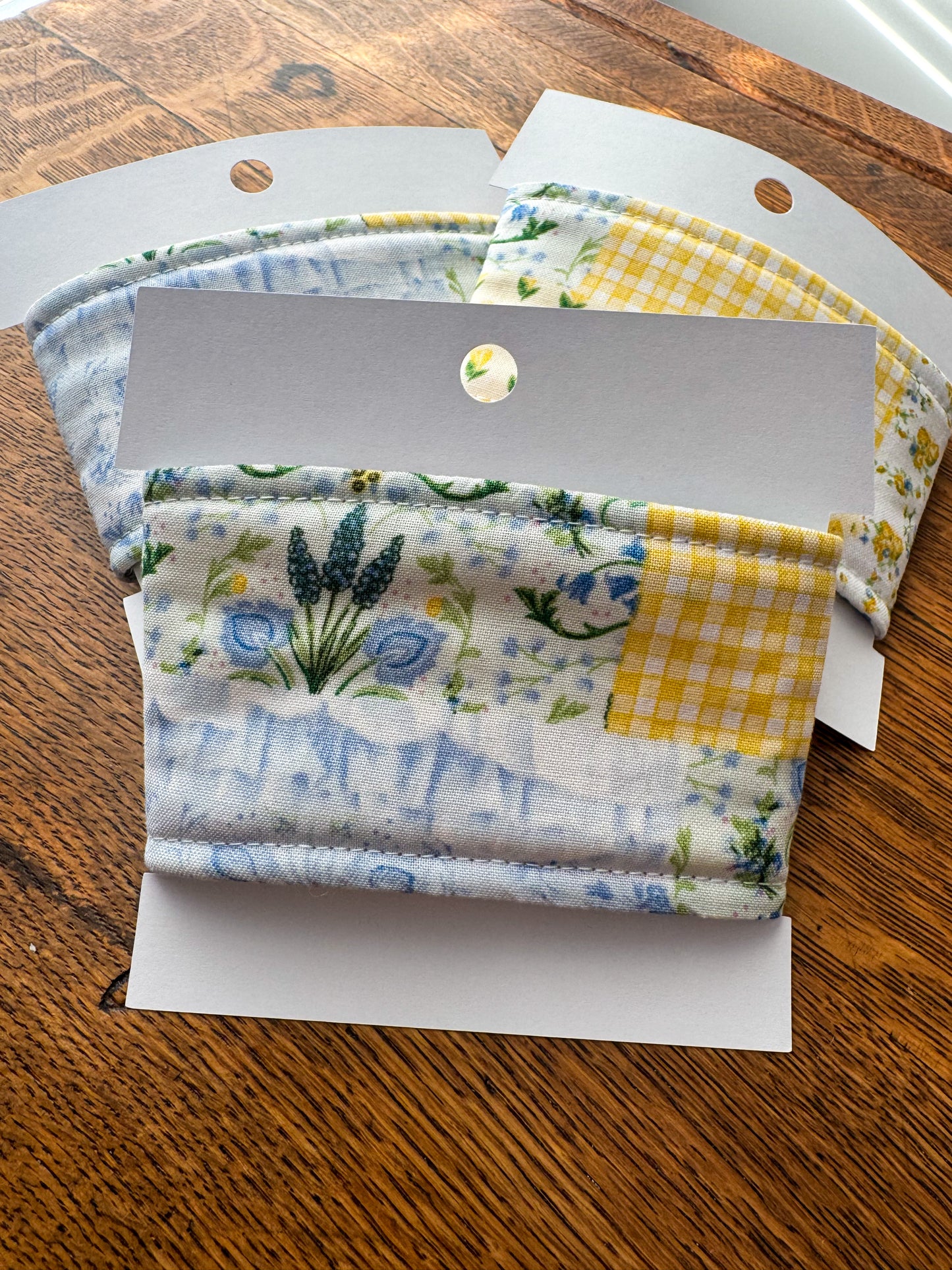 Yellow & Blue Patchwork Coffee Cozy