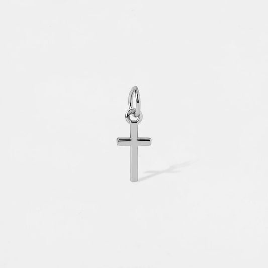 SMALL SOLID CROSS CHARM PENDANT
