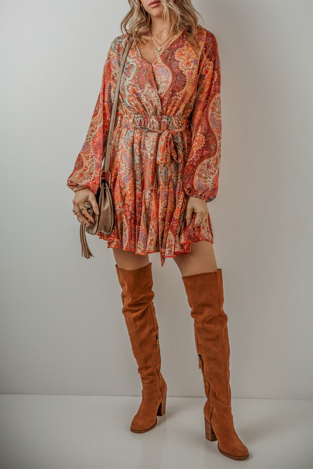 Boho paisley dress